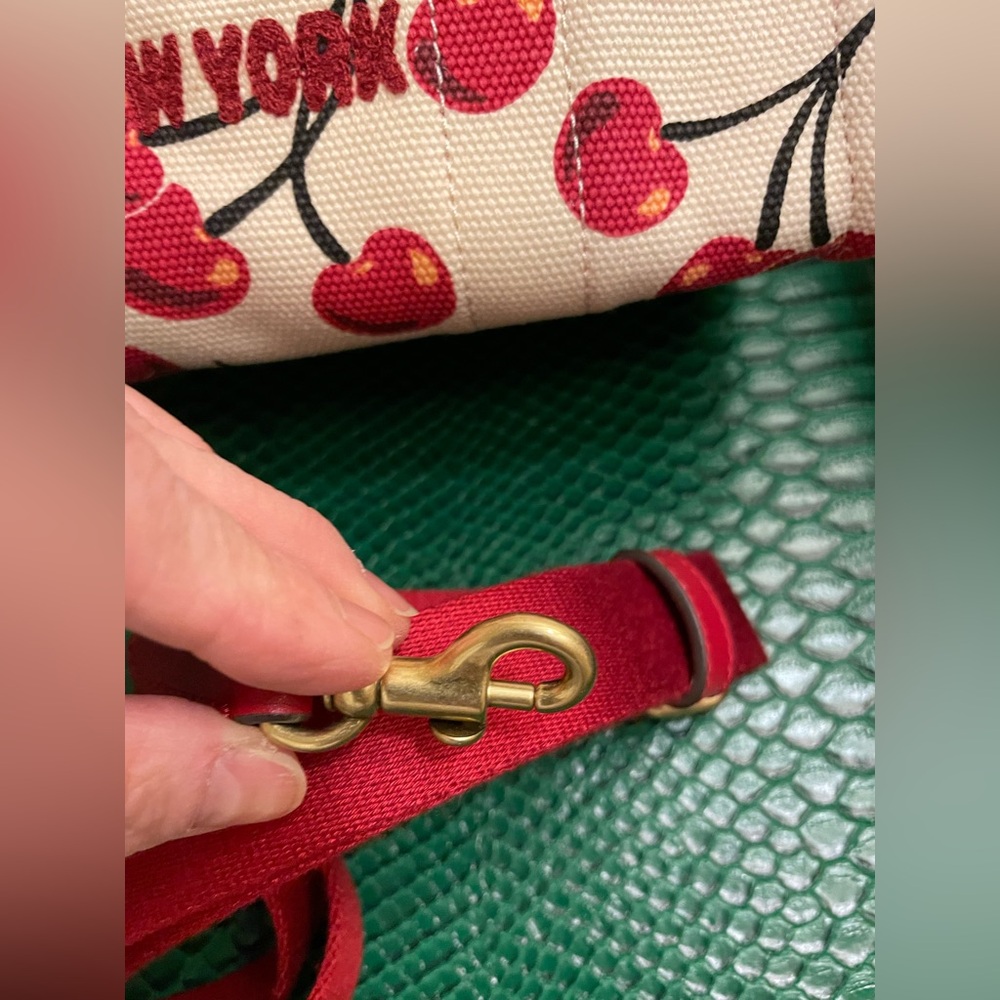 Coach Cargo Cherry Print Canvas Tote Bag NWT - Picture 9 of 13